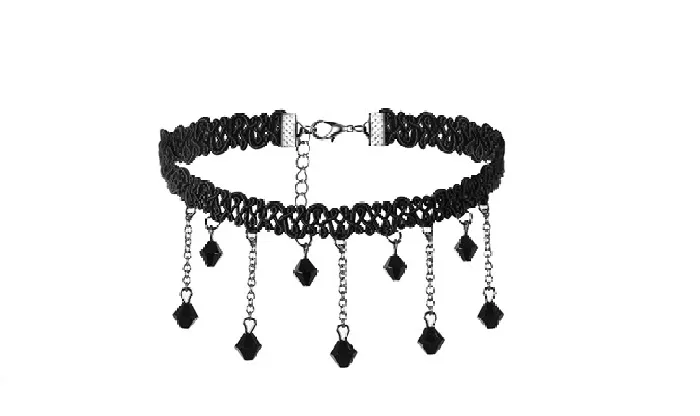 sparklingselections Necklaces Women Black Rope Choker Necklace Set