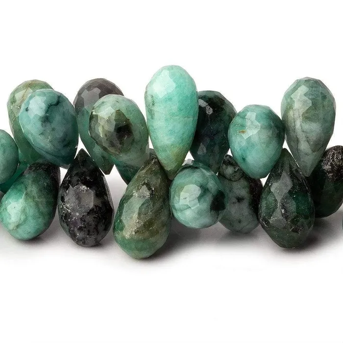 10x818x8mm Brazilian Emerald Faceted Tear Drop Beads 75 inch 59 pieces Beadsofcambaycom Earrings