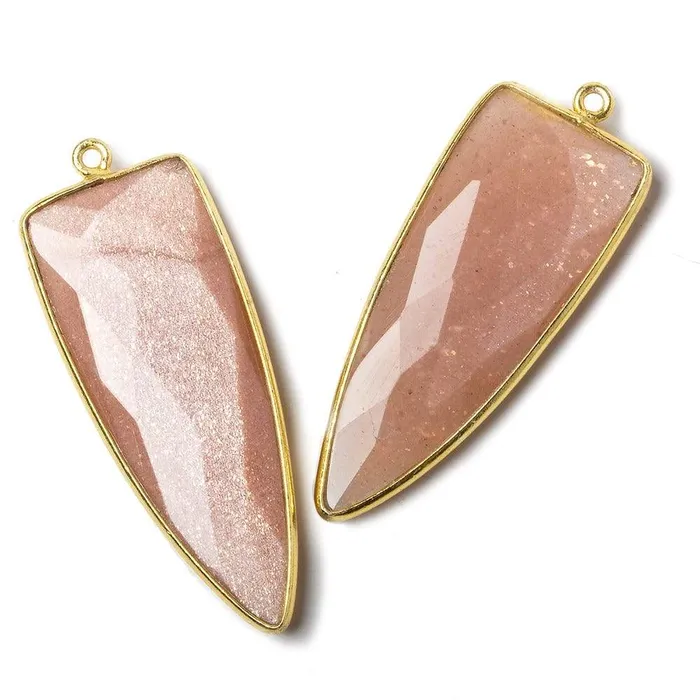 Beadsofcambaycom Rings 42x16mm Vermeil Bezel Angel Skin Peach Moonstone Point 1 ring Pendant 1 piece Beadsofcambaycom Rings 42x16mm Vermeil Bezel Angel Skin Peach Moonstone Point 1 ring Pendant 1 piece