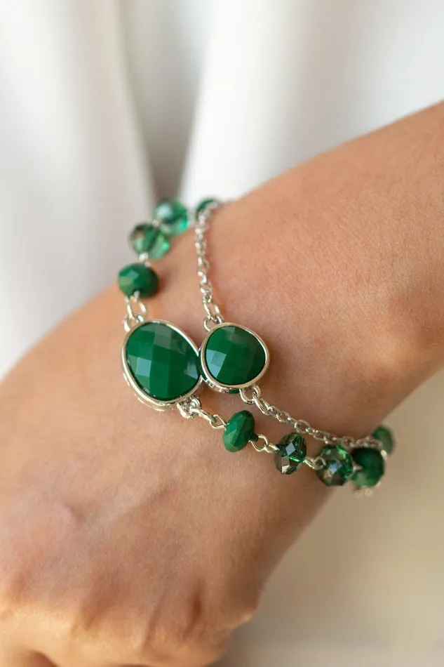 Bracelets Crowd Pleaser Green Bracelet Jewelry By Bretta Paparazzi Accessories