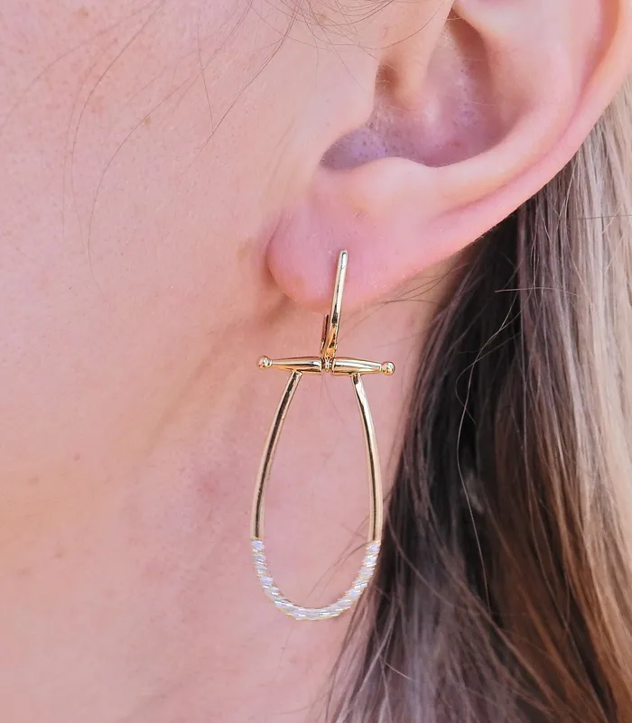Doves Doron Paloma Diamond Gold Horse Bit Earrings Doves Doran Paloma Earrings