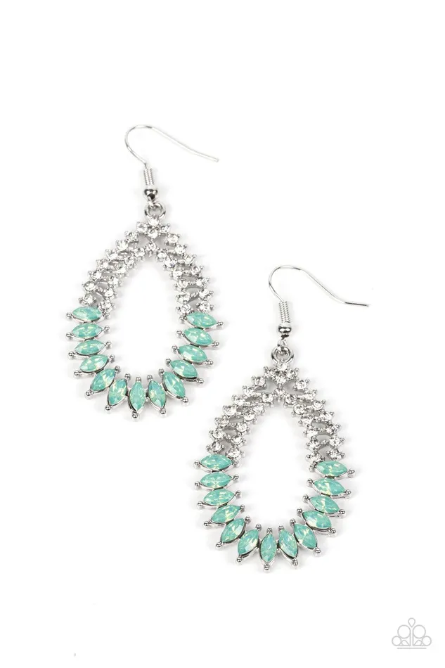 Earrings Paparazzi Accessories Lucid Luster Green Earrings Jewelry by Bretta