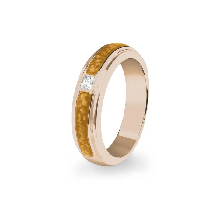 EverWith Unisex Remembrance Memorial Ashes Ring with Fine Crystal EverWith Rings