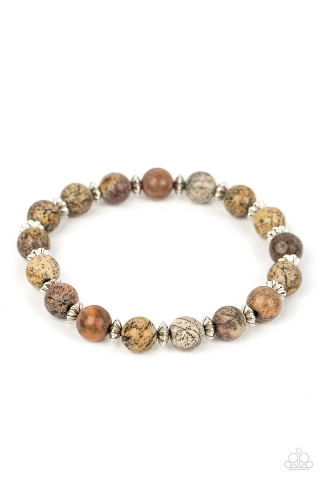 Keep The Peace Silver Bracelet Jewelry by Bretta Paparazzi Accessories Bracelets