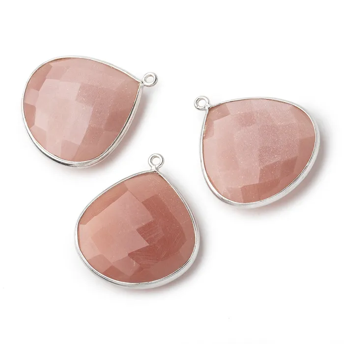 Necklaces 26x26mm Silver 925 Angel Skin Peach Moonstone faceted heart Pendant 1 piece Beadsofcambaycom Necklaces 26x26mm Silver 925 Angel Skin Peach Moonstone faceted heart Pendant 1 piece Beadsofcambaycom