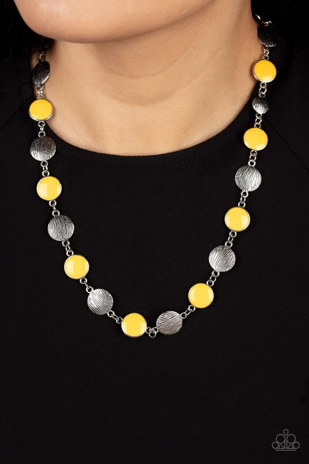Necklaces Harmonizing Hotspot Yellow Necklace Jewelry by Bretta Paparazzi Accessories