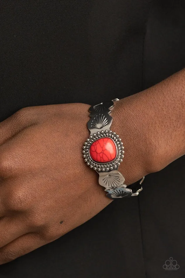 Oceanic Oracle Red Bracelet Jewelry by Bretta Paparazzi Accessories Bracelets