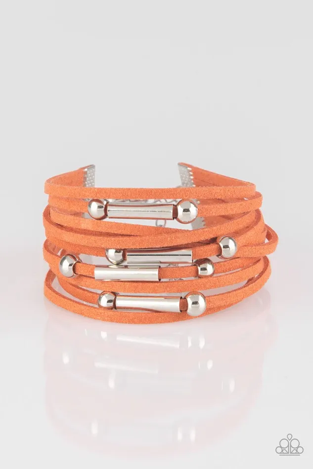 Paparazzi Accessories Bracelets Back To BACKPACKER Orange Bracelet Jewelry by Bretta