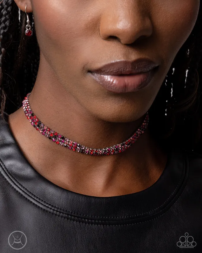 Paparazzi Accessories Bracelets Complete Look Red Necklace and Bracelet Set Jewelry by Bretta
