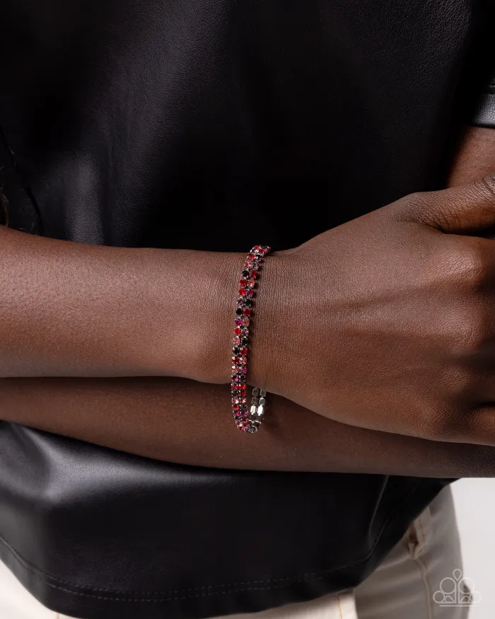 Paparazzi Accessories Bracelets Complete Look Red Necklace and Bracelet Set Jewelry by Bretta