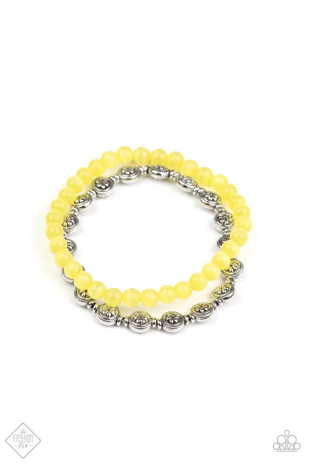 Paparazzi Accessories Dewy Dandelions Yellow Bracelet Jewelry by Bretta Bracelets