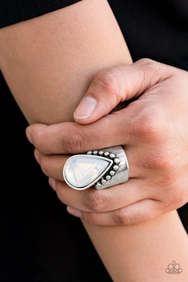 Paparazzi Accessories Opal Mist White Ring Jewelry by Bretta Rings