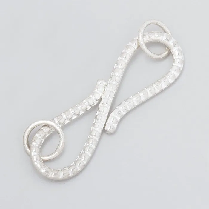 Rings 36x10mm Sterling Silver S Hook Ribbed Design 1 piece Beadsofcambaycom