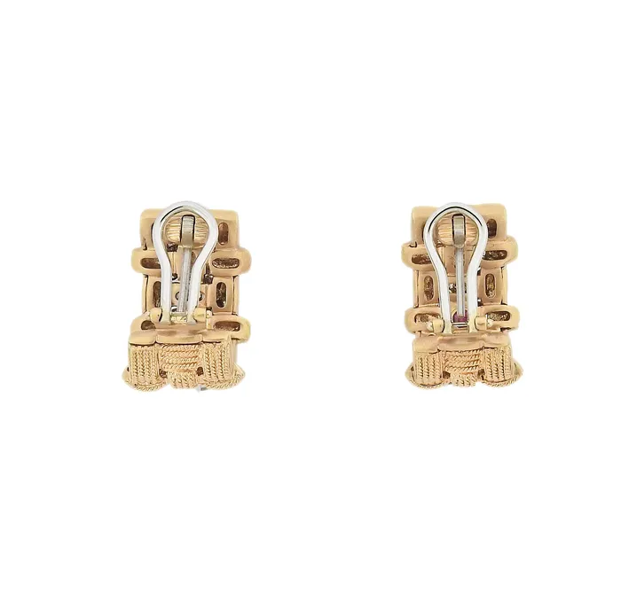 Roberto Coin Roberto Coin Appassionata Rose Gold Diamond Large Earrings Earrings