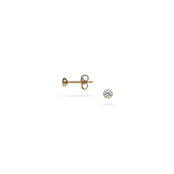 Womens gold stud earrings with zircon Sense Gold Senso Gold Earrings