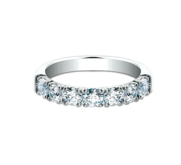 14k White Gold 99ctw Diamond HalfEternity Band I5750 Benchmark Rings