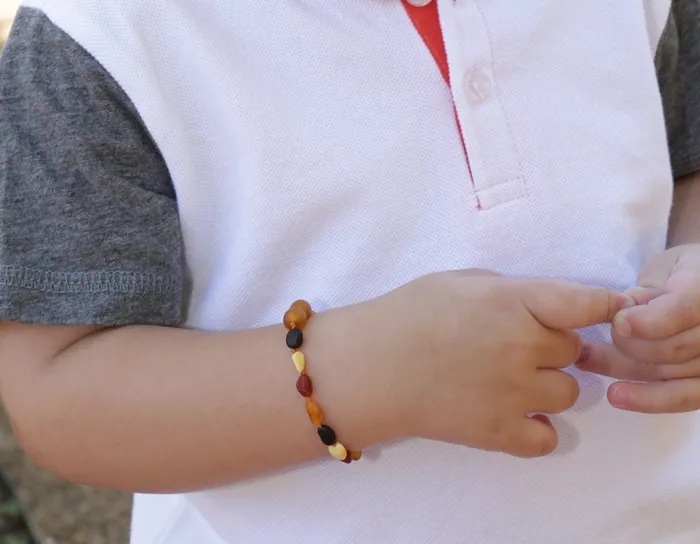 Bracelets Amber Teething Bracelet for Teething Babies and Toddlers Multi Cherished Moments Jewelry