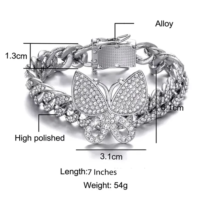 Butterfly Necklace Butterfly Pendant Butterfly Bracelet Womens Iced Out Chain Womens Cuban Chain Womens Diamond Necklace Jewelry Minx London Necklaces