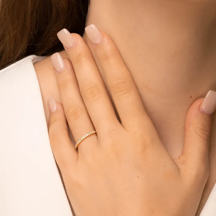 Camile Stone Rings Sapphire Band Stacker Ring