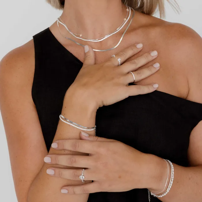 Camile Stone Rings Sapphire Band Stacker Ring