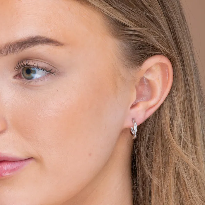 Classic Twist Hoop Earrings Camile Stone Earrings