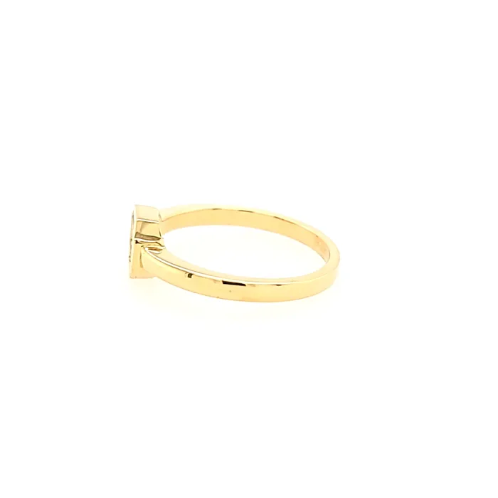 Doves Rings 18k Yellow Gold Emerald Cut Diamond Ring I7699