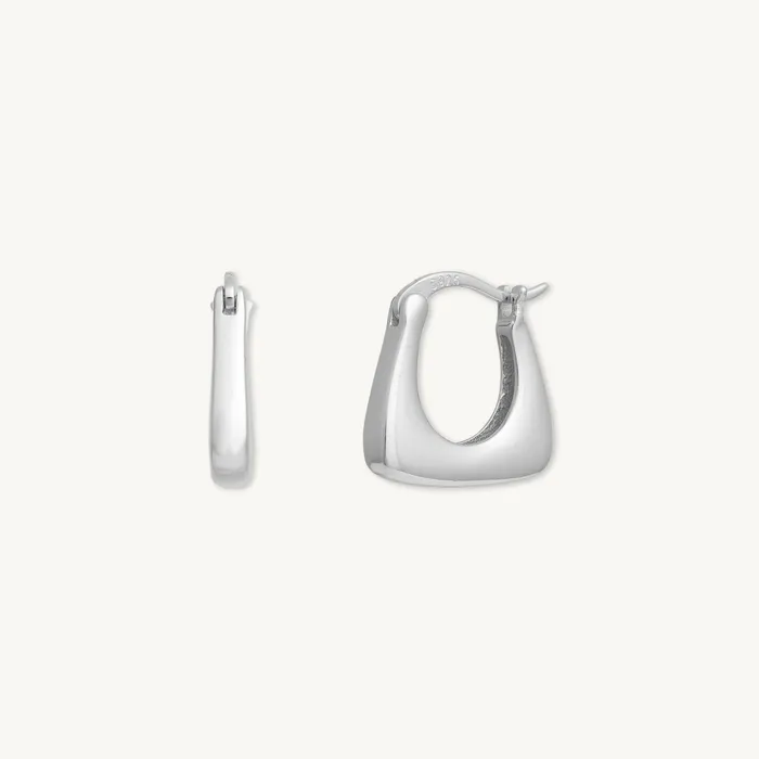 Earrings Camile Stone Irregular Triangle Statement Huggie Earrings