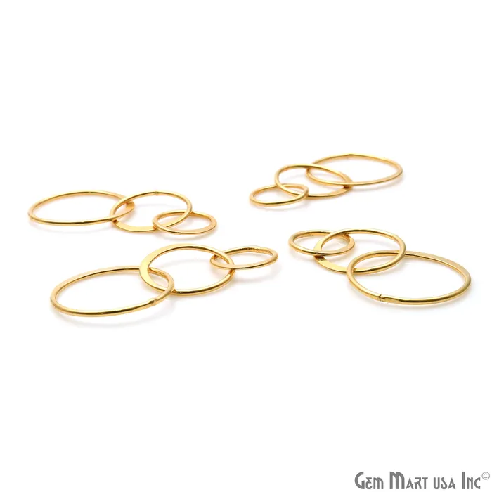 Earrings GemMartUSA Round Hoop 48x24mm Dangle Gold Plated Earring Finding Earrings GemMartUSA Round Hoop 48x24mm Dangle Gold Plated Earring Finding