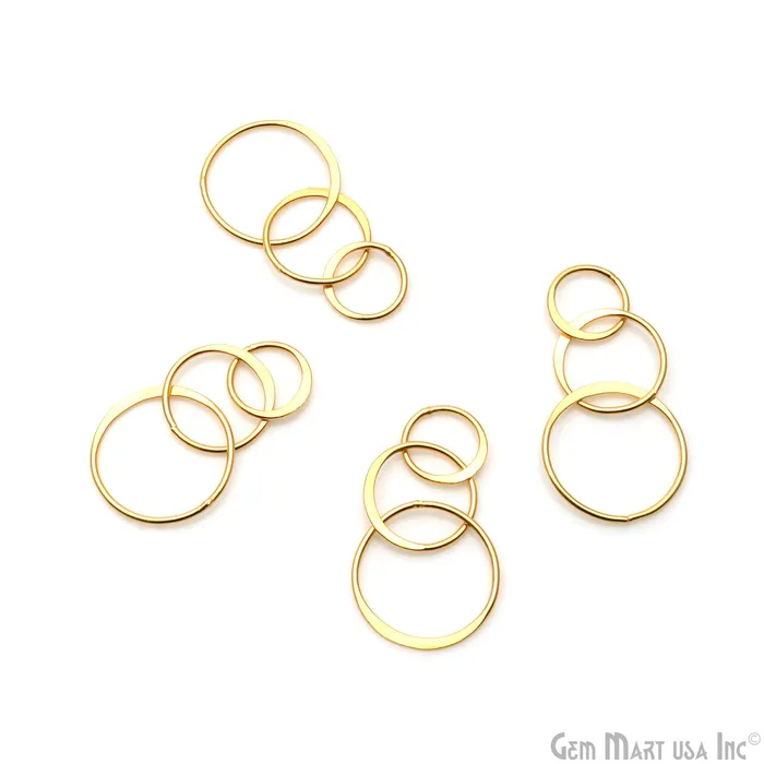 Earrings GemMartUSA Round Hoop 48x24mm Dangle Gold Plated Earring Finding Earrings GemMartUSA Round Hoop 48x24mm Dangle Gold Plated Earring Finding