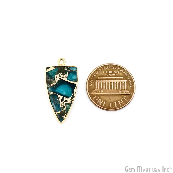 Earrings GemMartUSA Sky Blue Mohave 26x13mm Gold Plated Single Bail Earring Connector 1 Pair Earrings GemMartUSA Sky Blue Mohave 26x13mm Gold Plated Single Bail Earring Connector 1 Pair