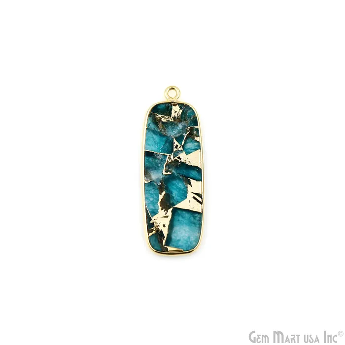 Earrings GemMartUSA Sky Blue Mohave 34x12mm Gold Plated Single Bail Earring Connector 1 Pair Earrings GemMartUSA Sky Blue Mohave 34x12mm Gold Plated Single Bail Earring Connector 1 Pair