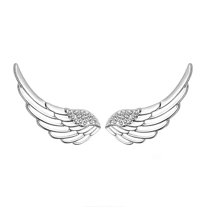 Earrings Personalized Jewel Fashion 925 Sterling Silver 2018 Angel Wing Stud Earrings for Women Cute Anniversary Jewelry Gift