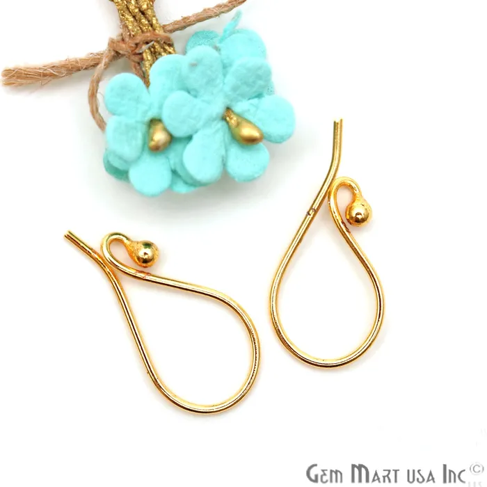 GemMartUSA Earrings 10 Pair Lot Gold Plated 20x10mm Earring Fish Hooks Findings GemMartUSA Earrings 10 Pair Lot Gold Plated 20x10mm Earring Fish Hooks Findings
