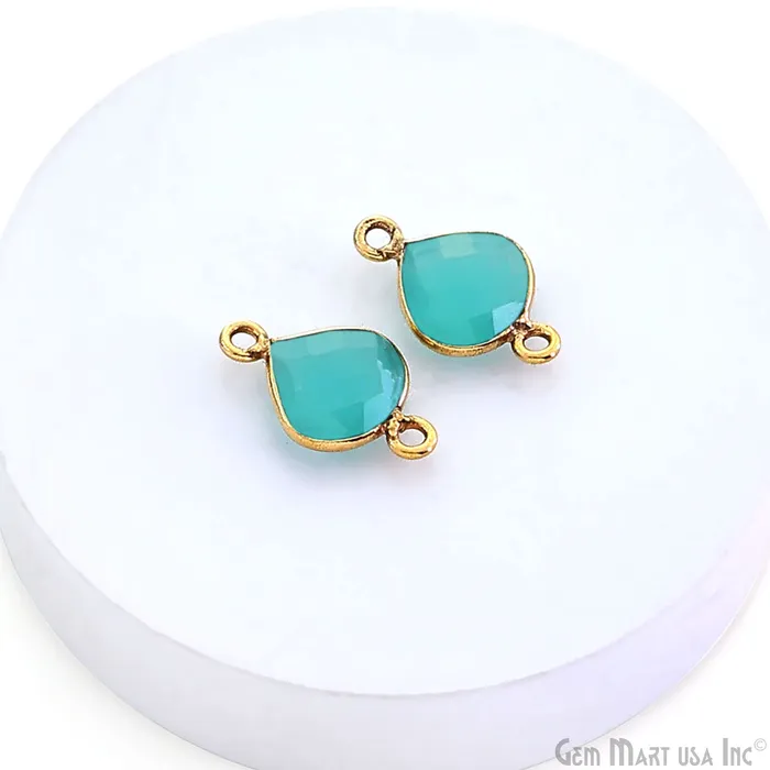 GemmartUSA Necklaces Heart 8mm Gold Plated Double Bail Gemstone Bezel Connector GemmartUSA Necklaces Heart 8mm Gold Plated Double Bail Gemstone Bezel Connector