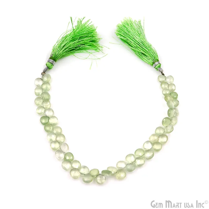 GemMartUSA Necklaces Prehnite Heart Beads 8 Inch Gemstone Strands Drilled Strung Briolette Beads Heart Shape 7mm GemMartUSA Necklaces Prehnite Heart Beads 8 Inch Gemstone Strands Drilled Strung Briolette Beads Heart Shape 7mm