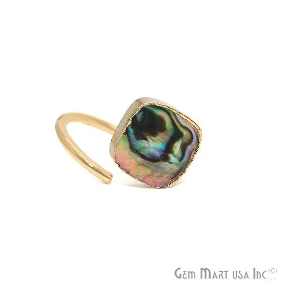Gold Plated Shell Adjustable Statement Boho Ring SERG GemMartUSA Rings