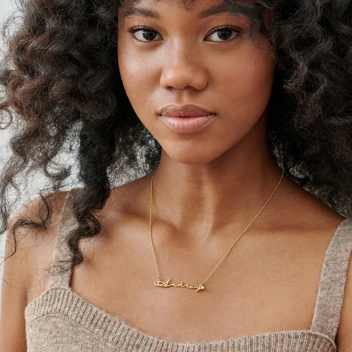 Grace Necklaces Diamond Signature Name Necklace