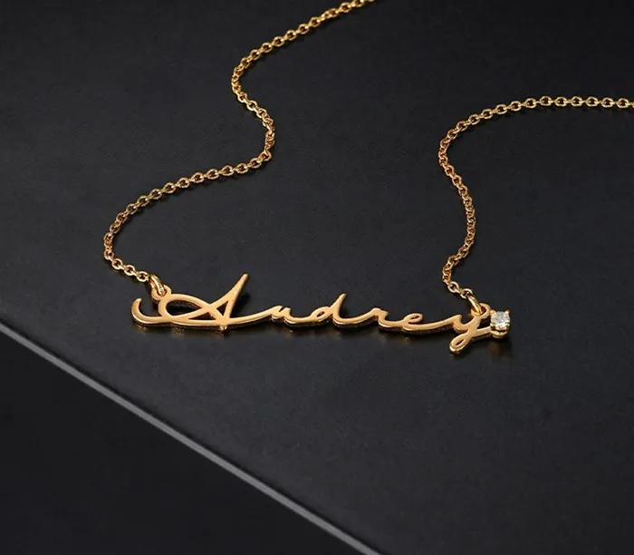 Grace Necklaces Diamond Signature Name Necklace