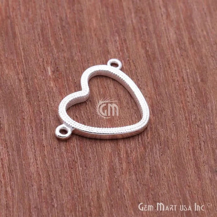 Heart Shape Finding Jewelry Charm Pick Your Plating GemMartUSA Charm Necklaces