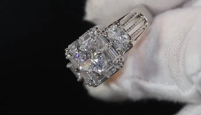 Iced Out Ring Mens Iced Out Rings Womens Iced Out Ring Iced Out Rings UK Baguette Ring Lab Diamonds London Rings