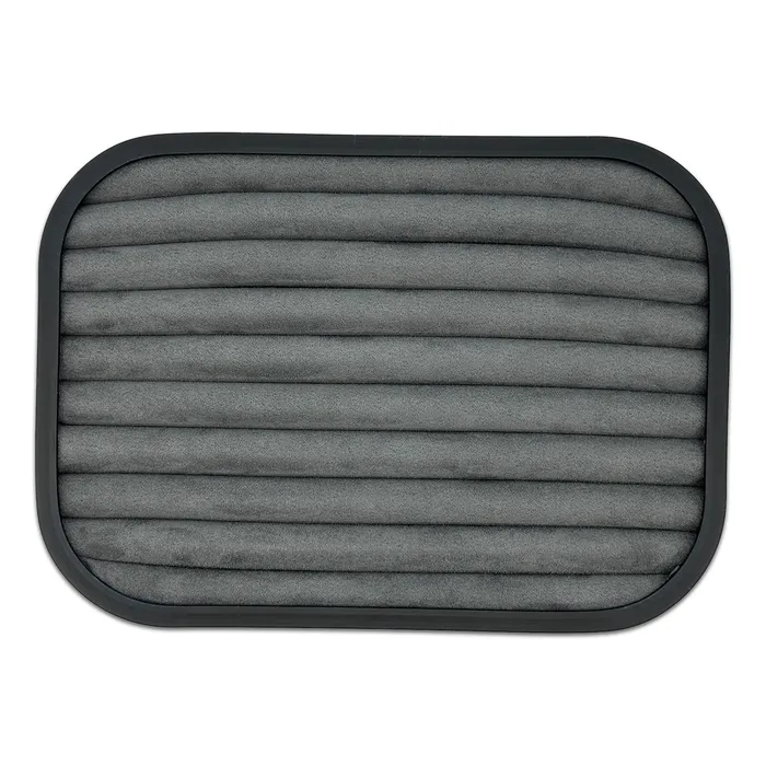 JPI Display Rings 10 58 x 7 58 Black Brushed Aluminum Gray Velvet 9 Row Ring Display Tray JPI Display Rings 10 58 x 7 58 Black Brushed Aluminum Gray Velvet 9 Row Ring Display Tray