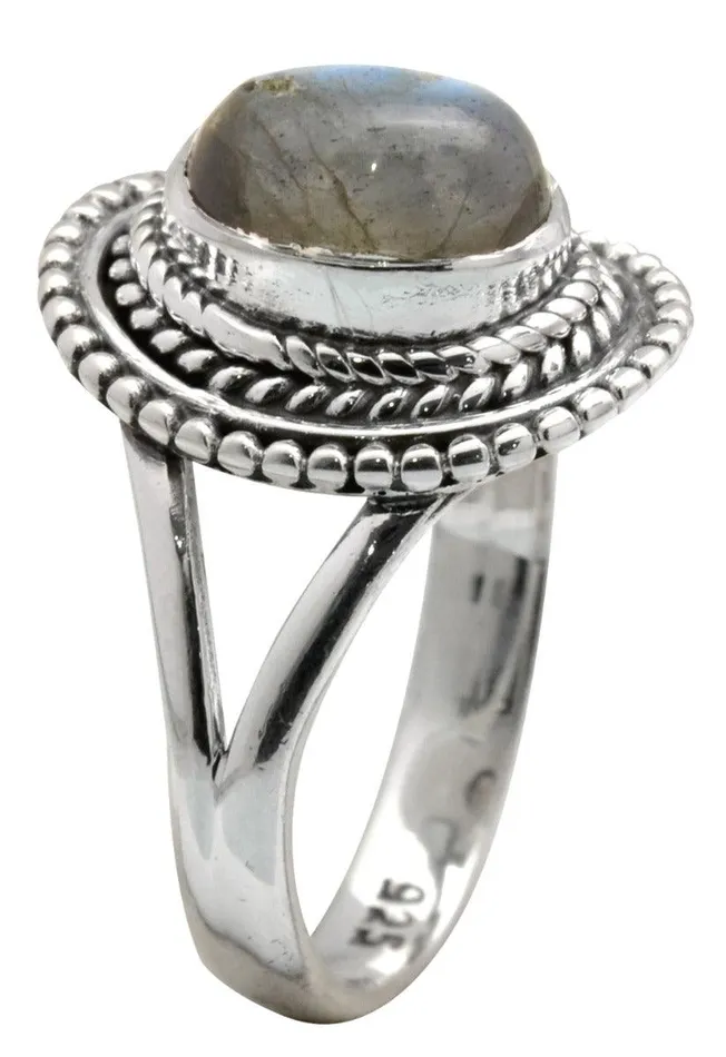 Labradorite Solid 925 Sterling Silver Ring Jewelry YoTreasure Rings