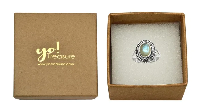 Labradorite Solid 925 Sterling Silver Ring Jewelry YoTreasure Rings