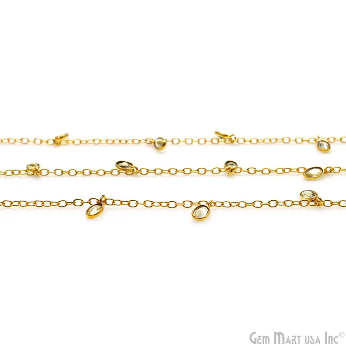 Lemon Topaz Oval 5x3mm Gold Plated Bezel Connector Dangle Rosary Chain GemMartUSA Necklaces Lemon Topaz Oval 5x3mm Gold Plated Bezel Connector Dangle Rosary Chain GemMartUSA Necklaces