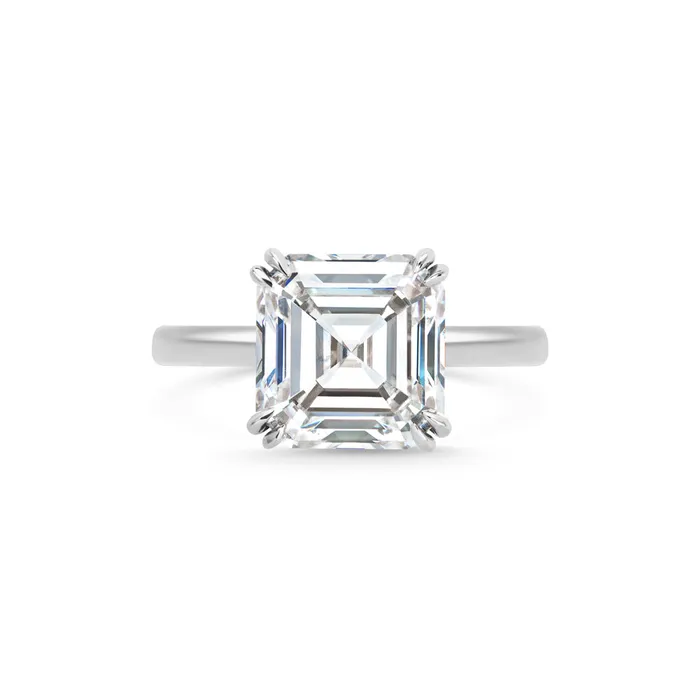 LEO MATHILD Rings LEOS PERFECT SOLITAIRE SETTING asscher cut white gold