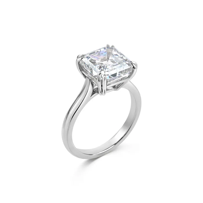 LEO MATHILD Rings LEOS PERFECT SOLITAIRE SETTING asscher cut white gold