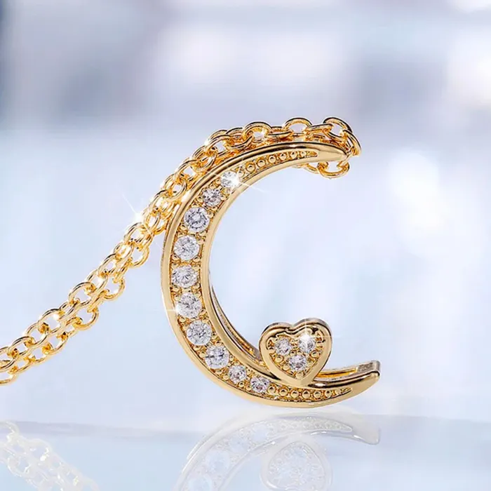 Minx London Necklaces Moon Pendant Crescent Moon Necklace Heart Pendant Diamond Moon Pendant Gold Moon Pendant Moon Necklaces Silver Moon Necklace