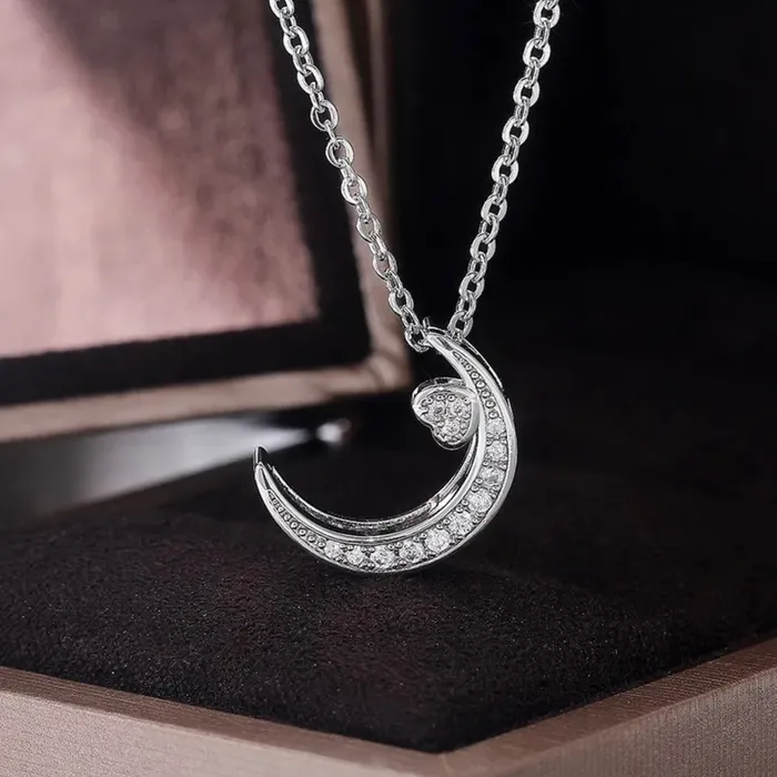 Minx London Necklaces Moon Pendant Crescent Moon Necklace Heart Pendant Diamond Moon Pendant Gold Moon Pendant Moon Necklaces Silver Moon Necklace
