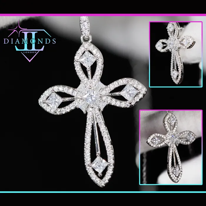 My Store Necklaces Womens Diamond Cross Pendant Silver Cross Necklace Women My Store Necklaces Womens Diamond Cross Pendant Silver Cross Necklace Women