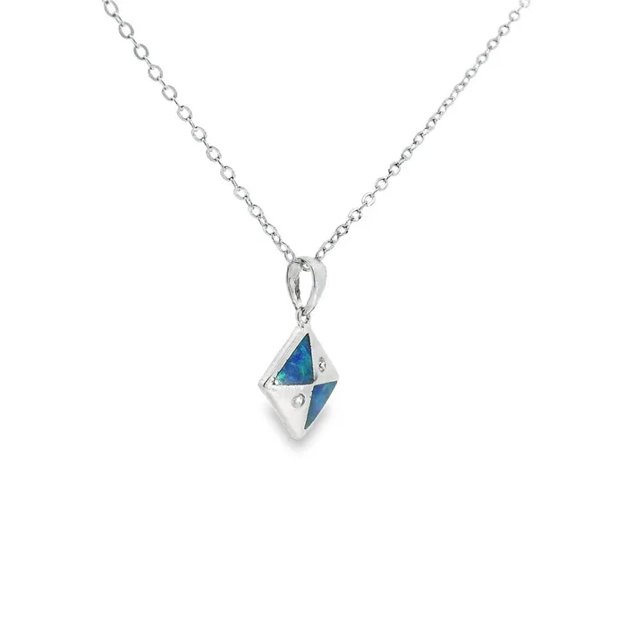 Necklaces Australian Opal Cutters Australian Opal Light Pendant set in Sterling Silver